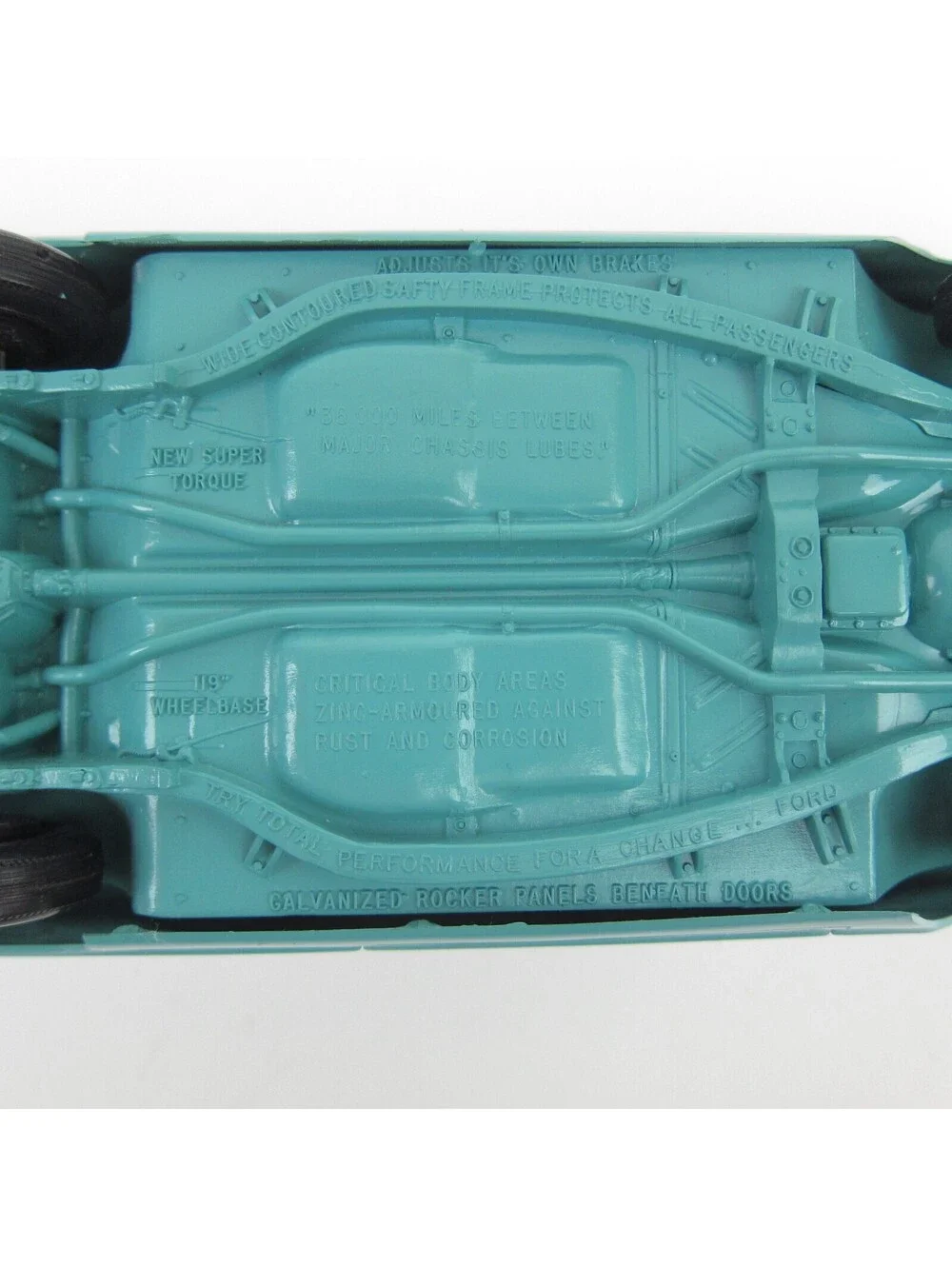 Vintage 1964 Ford Galaxie Sedan Dealer Promo Model Car 500 XL Turquoise Blue